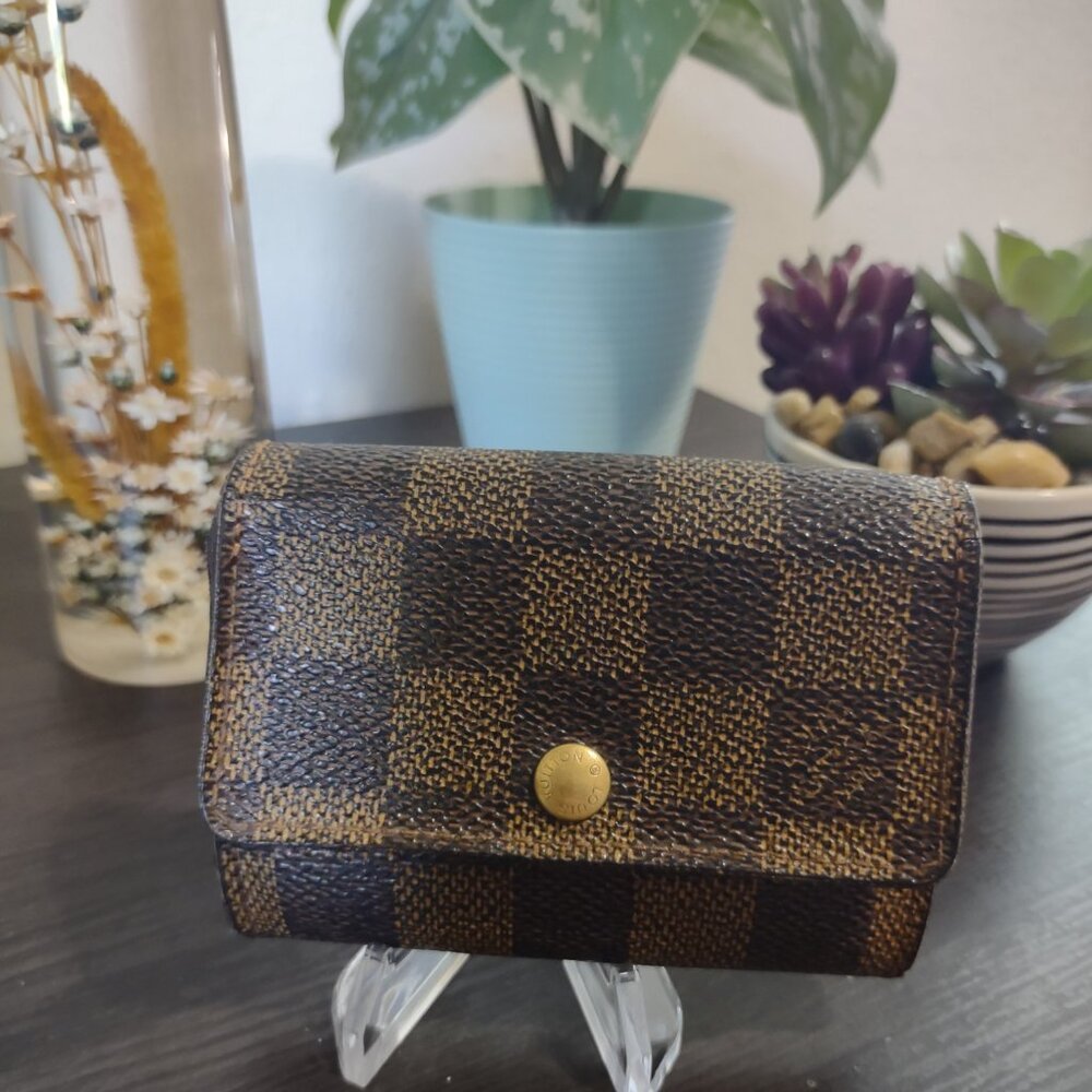 Vintage LOUIS VUITTON Damier Portomone Unisex Coin Case Wallet